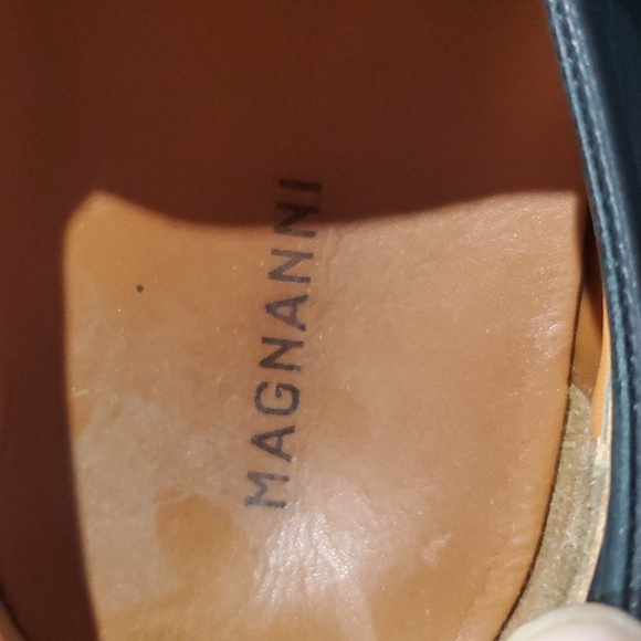Magnanni black butter soft leather slip on square toe loafer - Picture 9 of 10